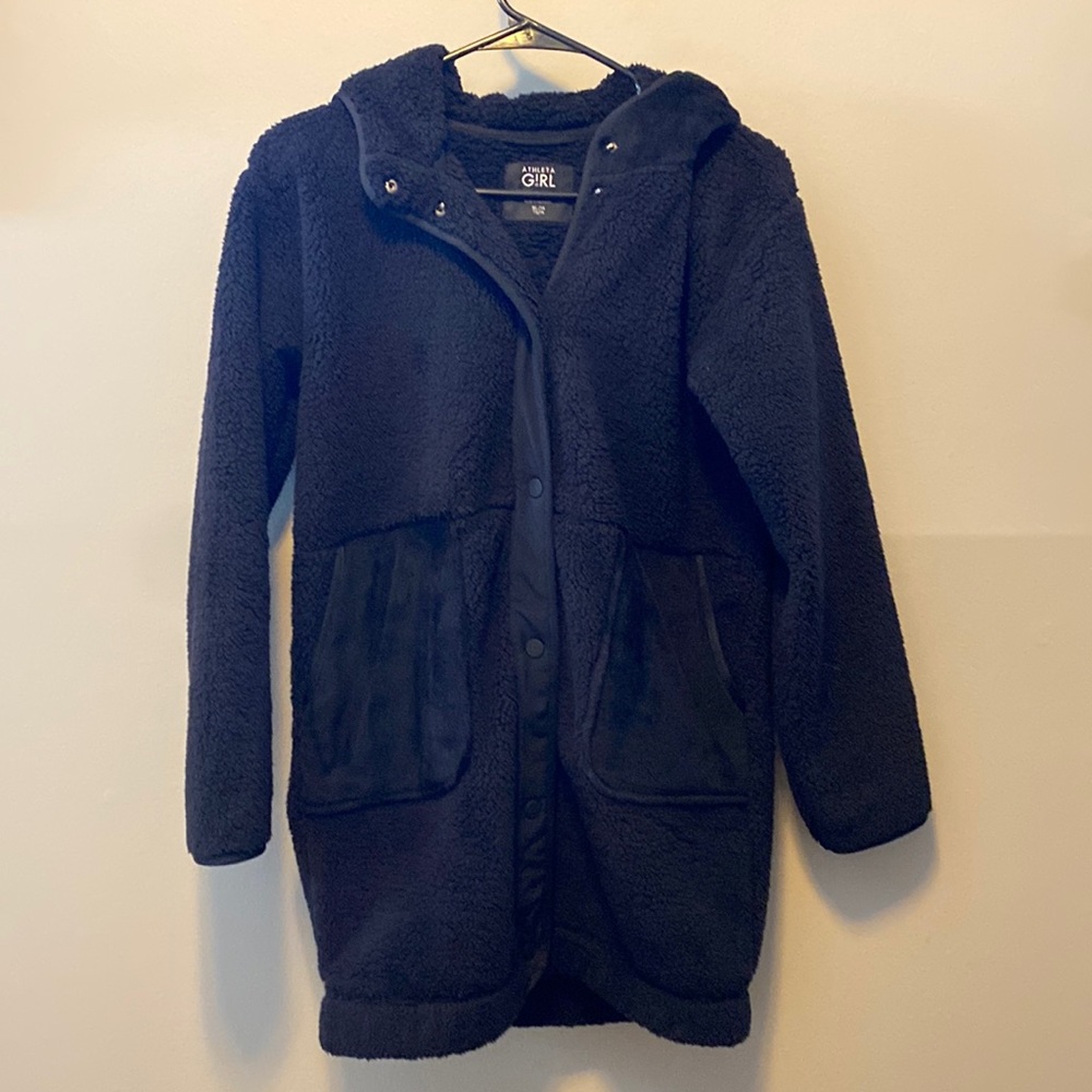 Athleta Girl jacket XL/14 So toasty Tugga Sherpa midi kacket